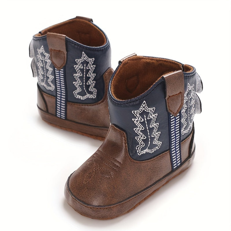 Mid Top Boots For Baby With Hook And Loop Closure