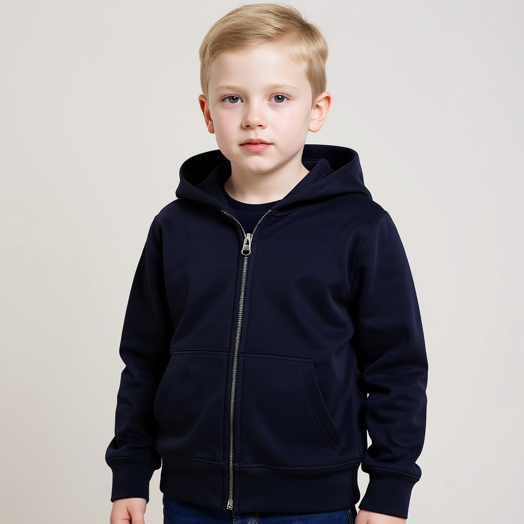 Long Sleeve Hooded Full Zip Front Sweatshirt