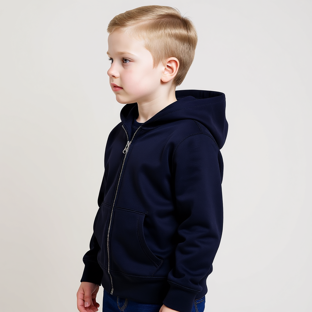 Long Sleeve Hooded Full Zip Front Sweatshirt