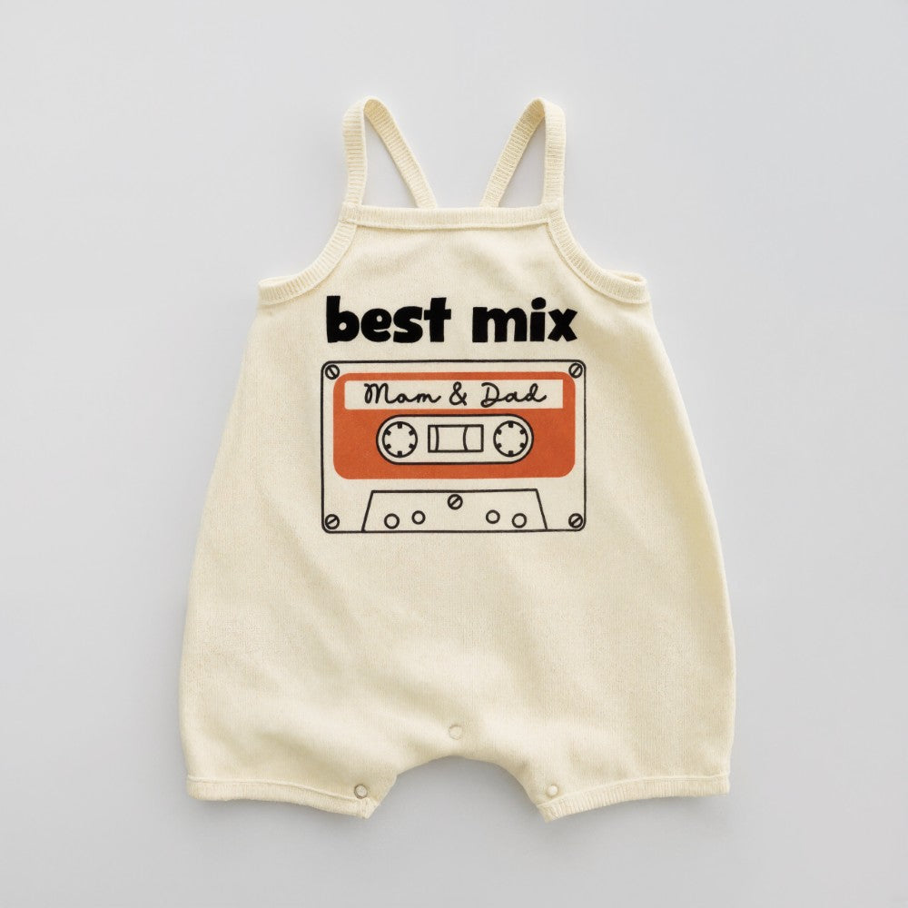 Best Mix Mom And Dad Baby Suspenders Romper