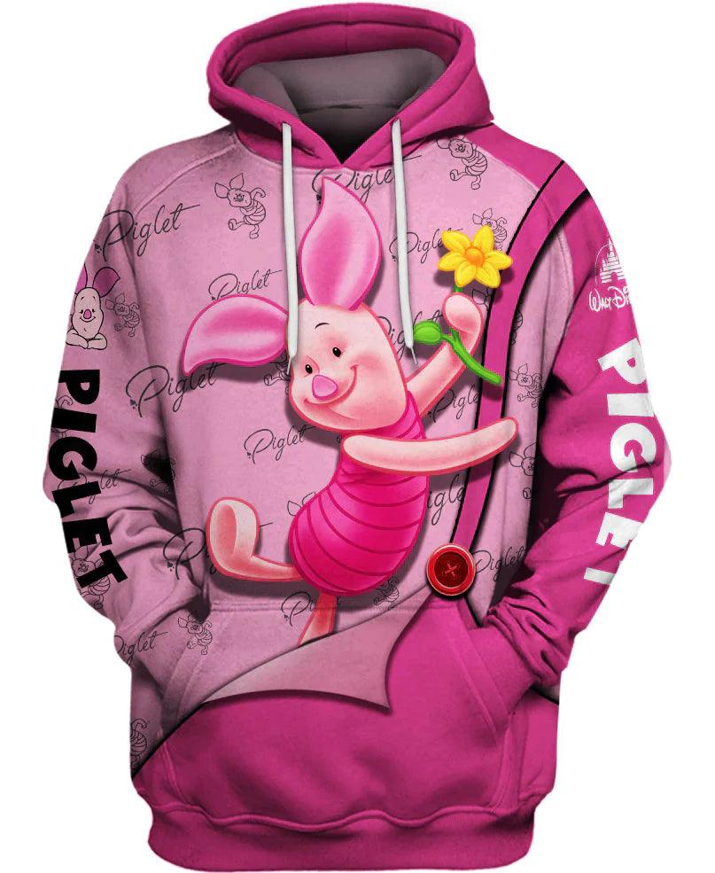 Piglet Print Hoodie