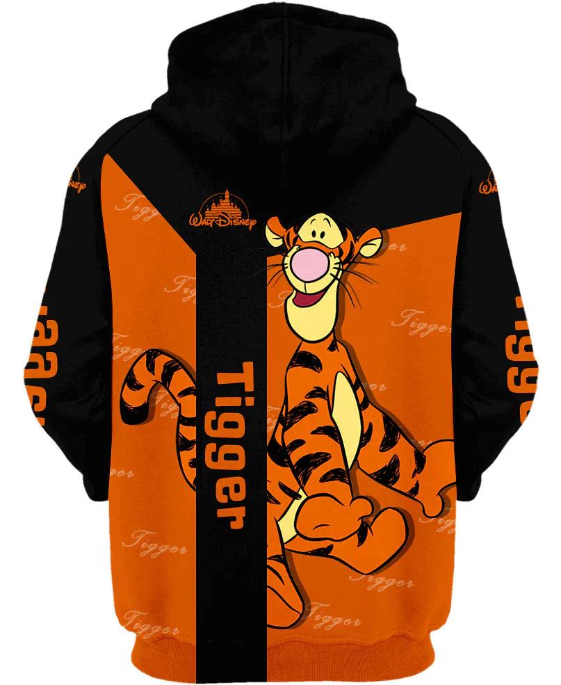Adorable Tigger Print Hoodie