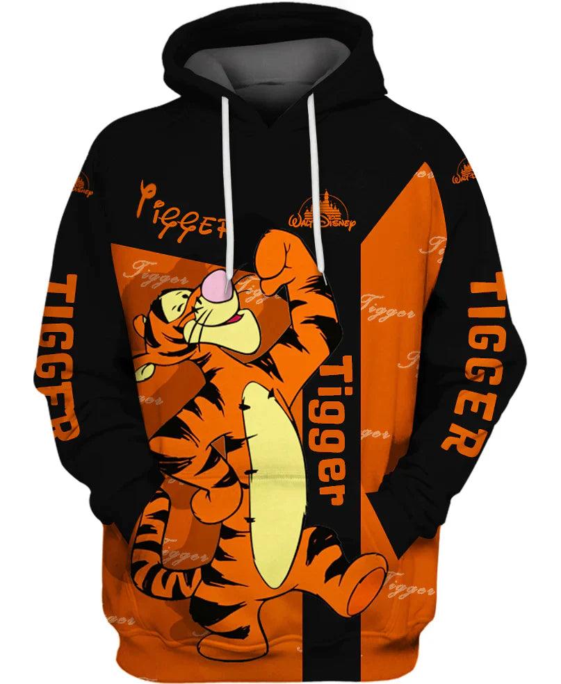 Adorable Tigger Print Hoodie