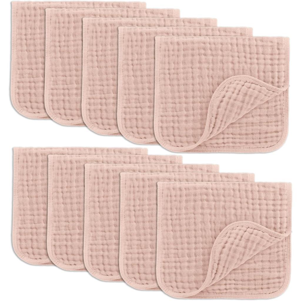 Newborn Baby Pack Of 6 Muslin Square Towels