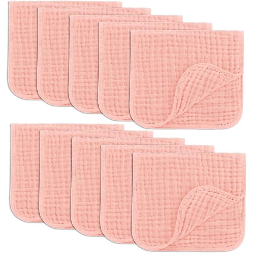 Newborn Baby Pack Of 6 Muslin Square Towels