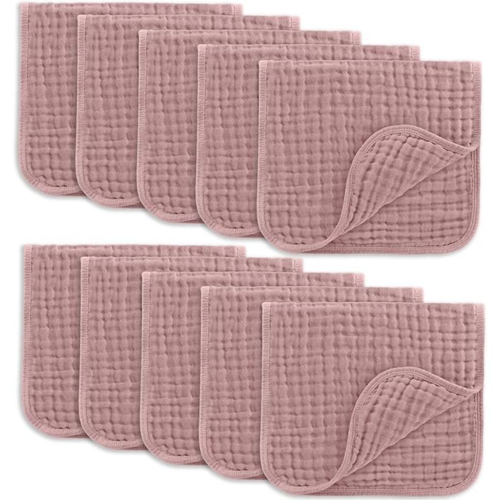 Newborn Baby Pack Of 6 Muslin Square Towels