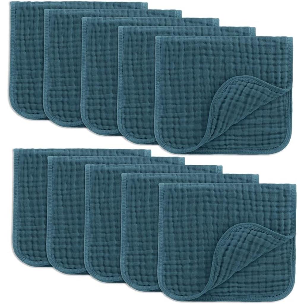 Newborn Baby Pack Of 6 Muslin Square Towels