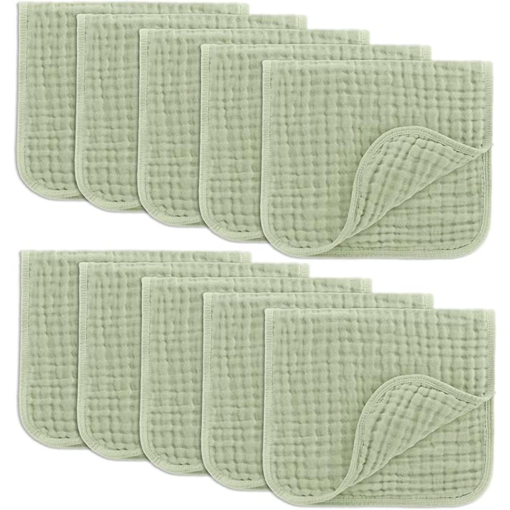 Newborn Baby Pack Of 6 Muslin Square Towels