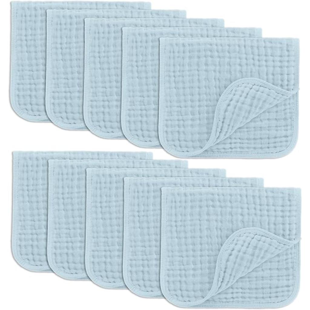 Newborn Baby Pack Of 6 Muslin Square Towels