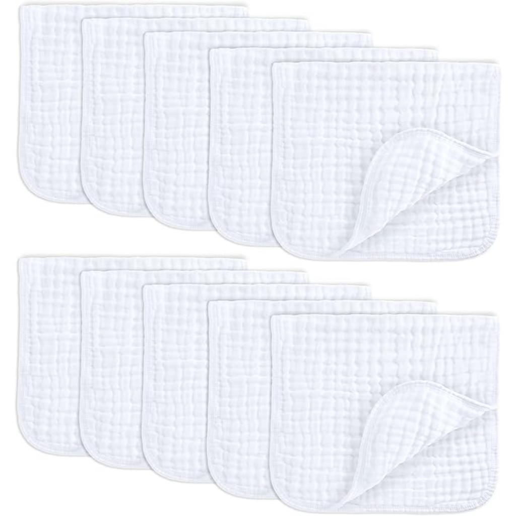 Newborn Baby Pack Of 6 Muslin Square Towels
