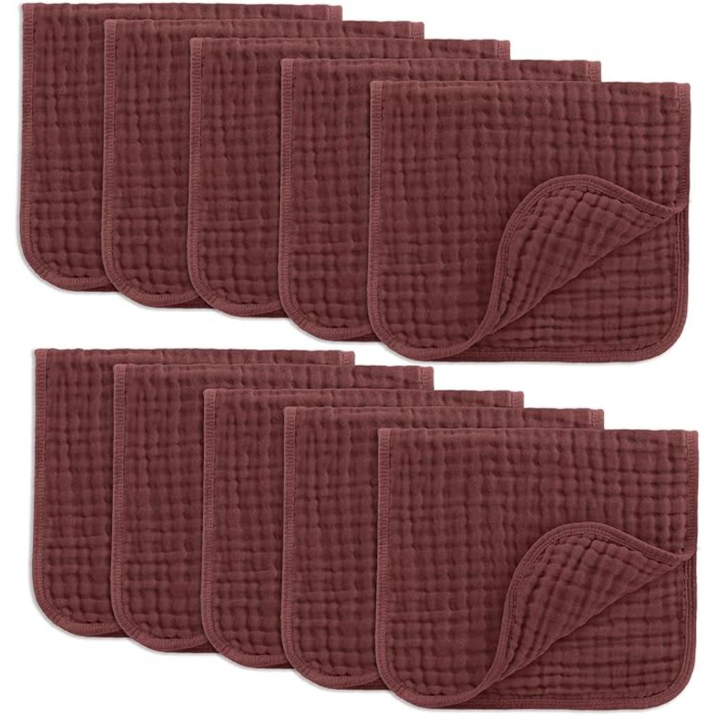 Newborn Baby Pack Of 6 Muslin Square Towels