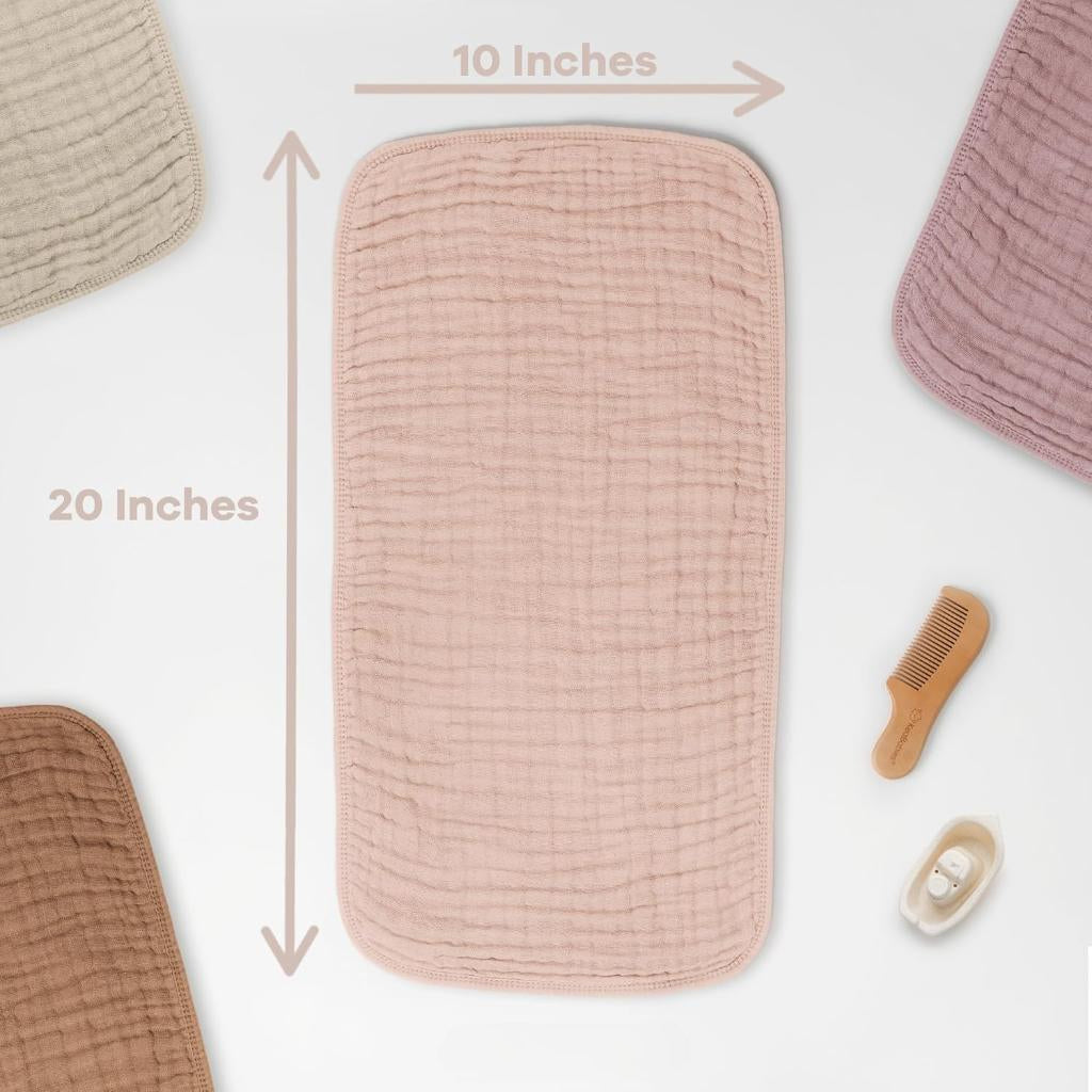 Newborn Baby Pack Of 6 Muslin Square Towels