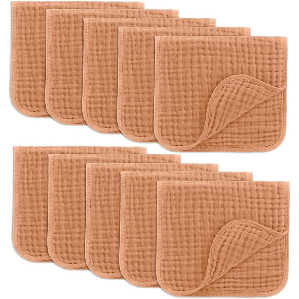 Newborn Baby Pack Of 6 Muslin Square Towels