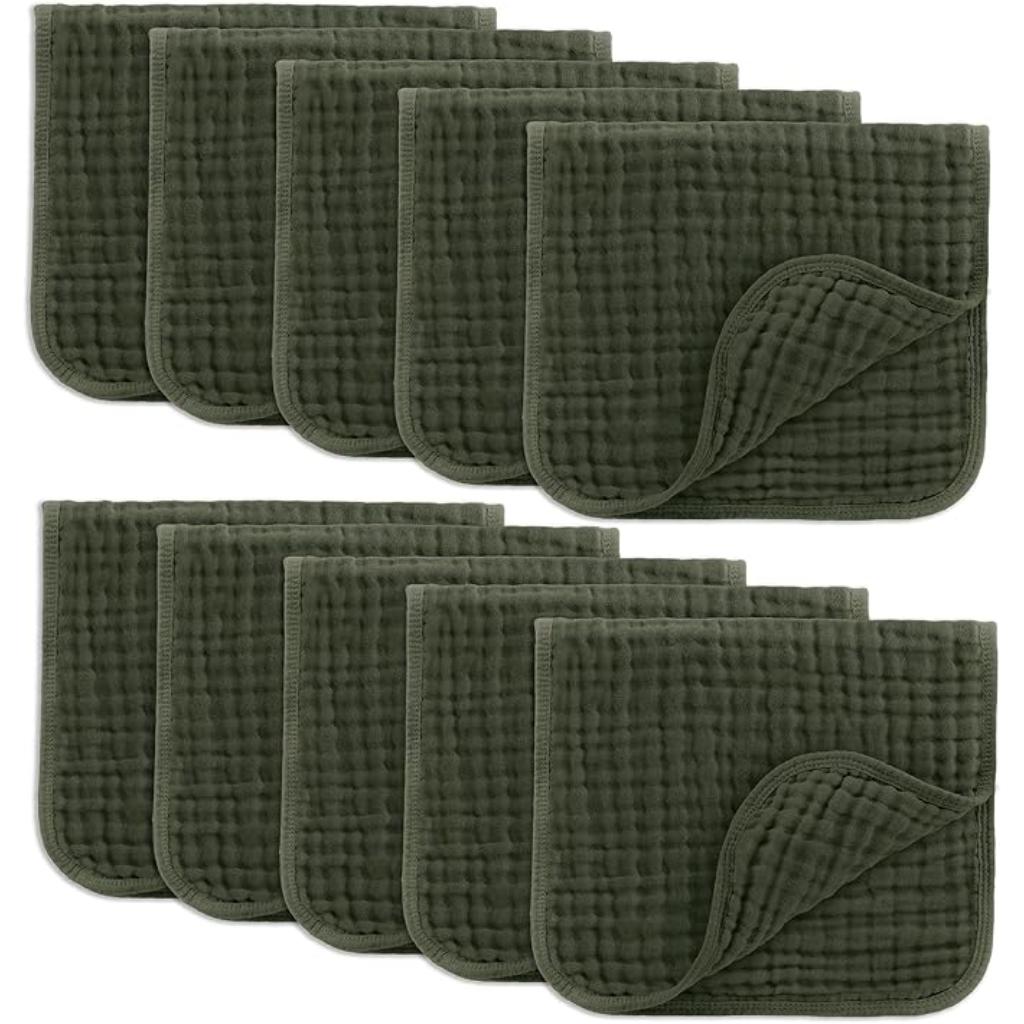 Newborn Baby Pack Of 6 Muslin Square Towels