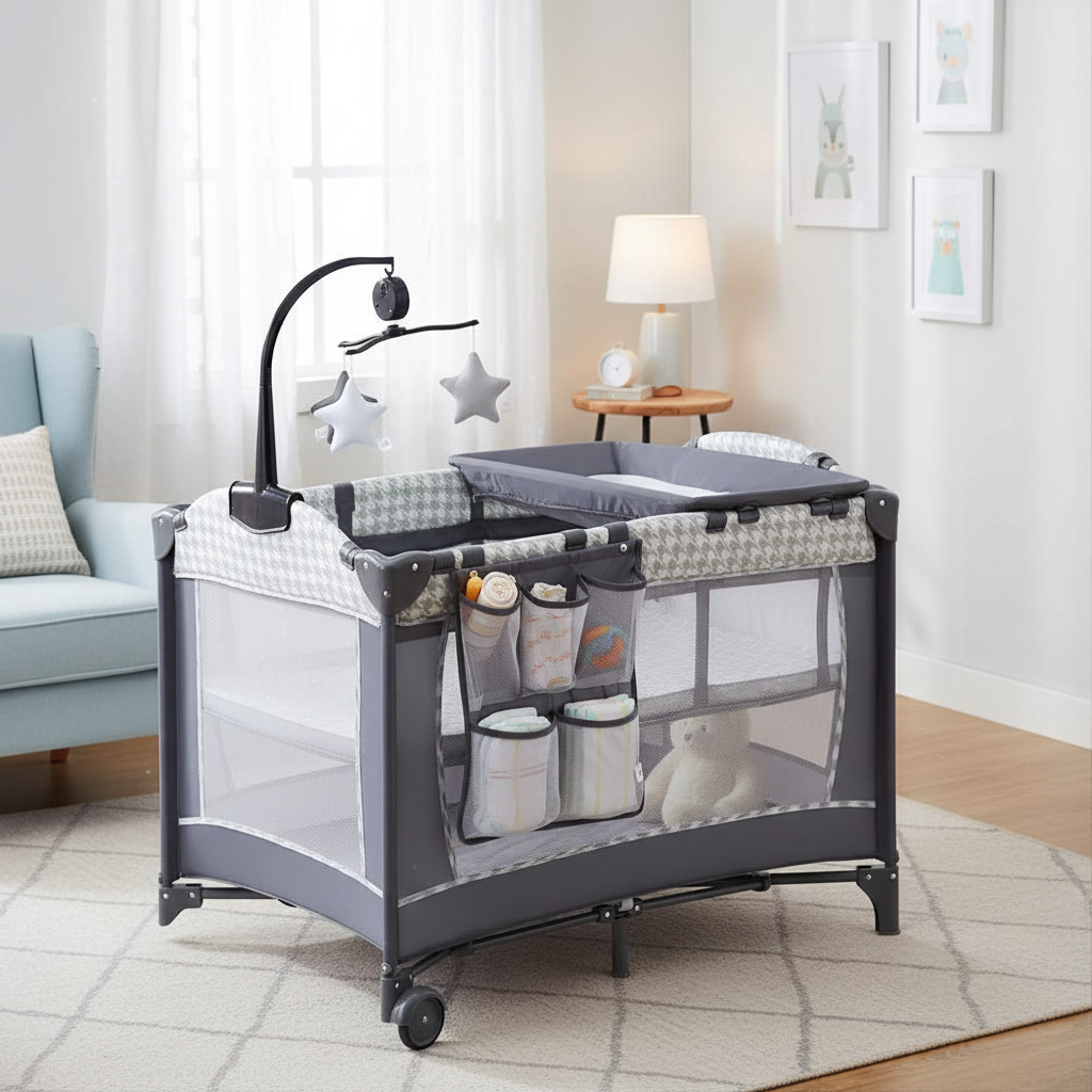 Babies 5 In 1 Bassinet Bedside Sleeper With Changing Table And Storage
