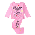 Girls Moon Rocket Print Pajama Set