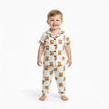 Boys Cartoon Bear Print Casual Pajama Set
