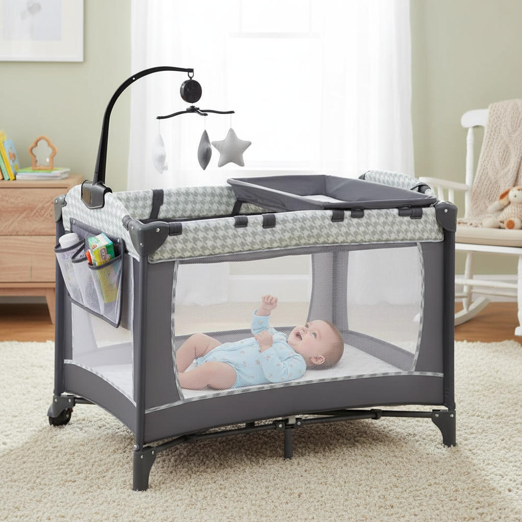 Babies 5 In 1 Bassinet Bedside Sleeper With Changing Table And Storage