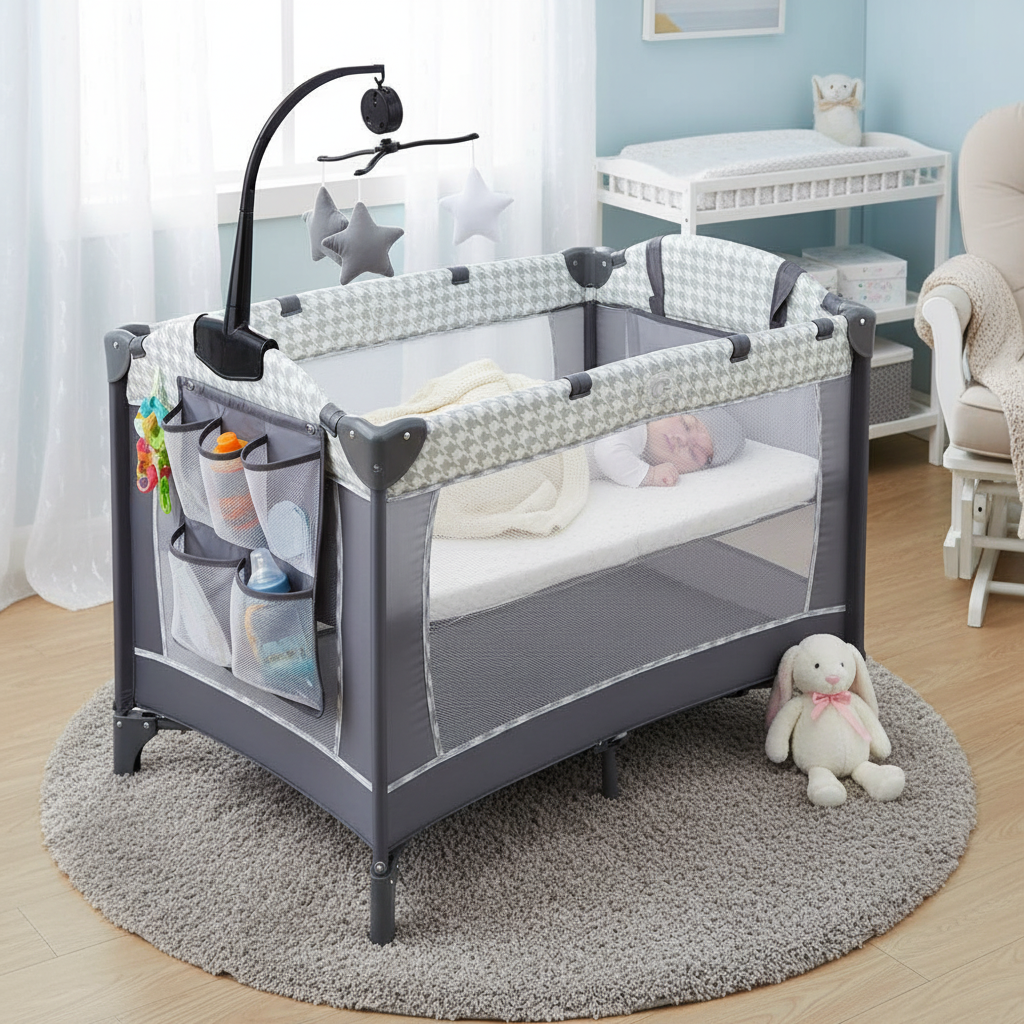 Babies 5 In 1 Bassinet Bedside Sleeper With Changing Table And Storage
