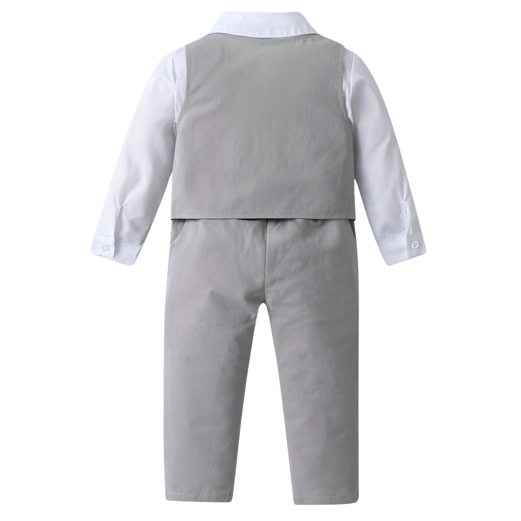Boys 3 Piece Suit With Long Sleeve Shirt And Trousers Set