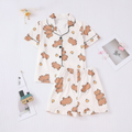 Kids Capybara Bear Print Pajama Set
