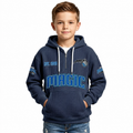 Orlando Magic EST 1989 Kids Baseball Fan Printed Waffle Quarter Zip Hoodie