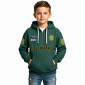 FIFA 2026 South Africa Printed Waffle Quarter Zip Kids Football Fan Hoodie