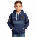 Denver Nuggets EST 1967 Kids Baseball Fan Printed Waffle Quarter Zip Hoodie