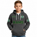 Los Angeles Angels EST 1961 Kids Baseball Fan Printed Waffle Quarter Zip Hoodie