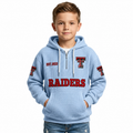 Raiders EST 1967 Printed Quarter Zip With Front Pocket Kids Hoodie