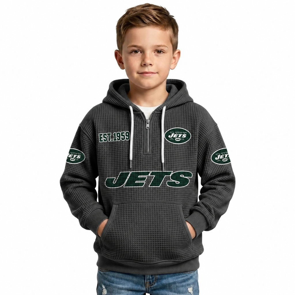 Jets EST 1959 Quarter Zip Kids Hoodie