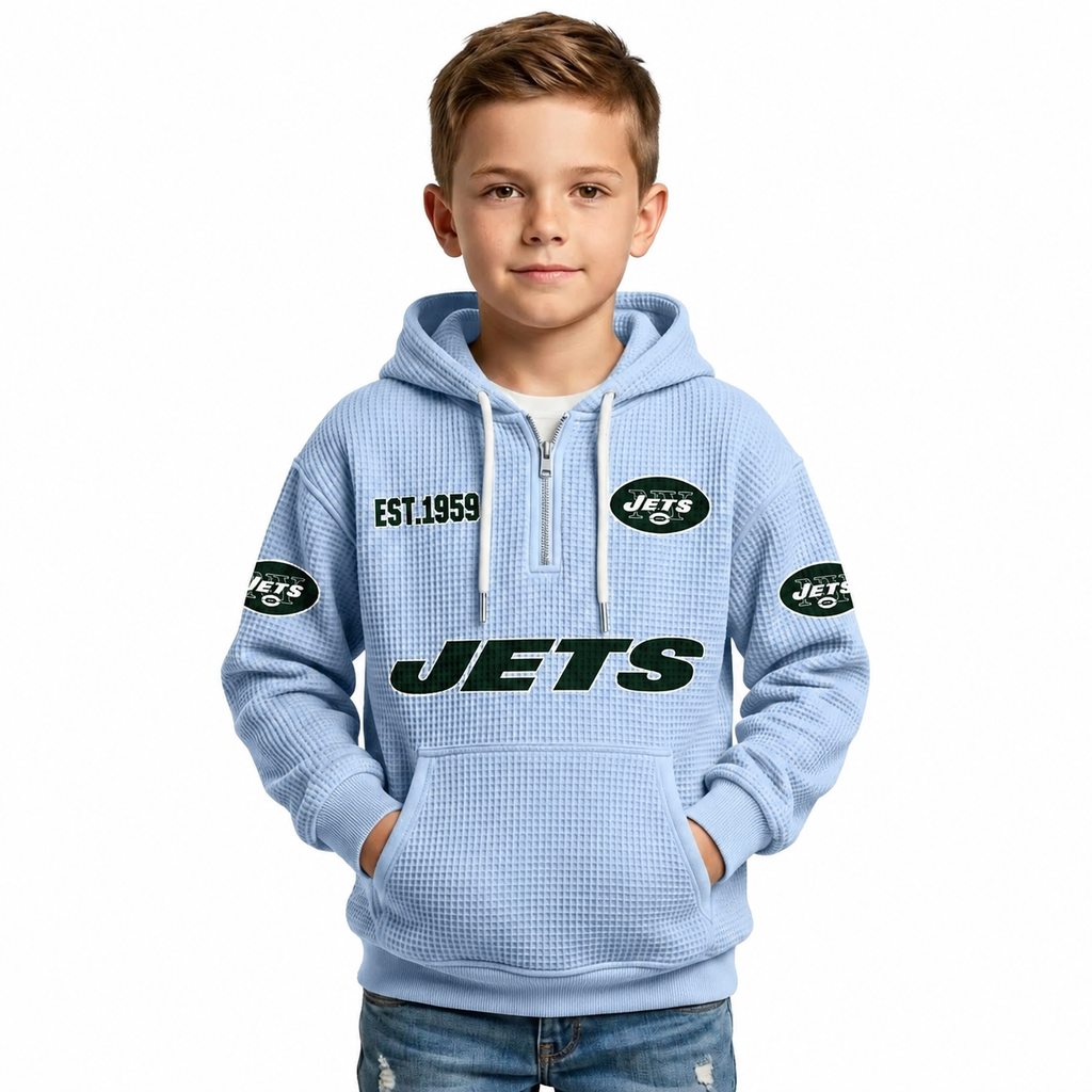 Jets EST 1959 Quarter Zip Kids Hoodie