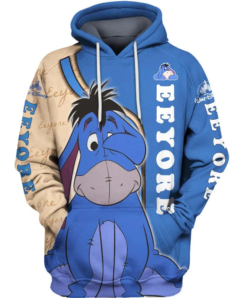 Adorable Eeyore Print Hoodie