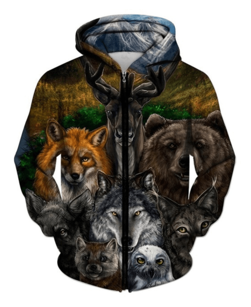 Animal Printed Hoodie Perfect Blend of Style and Comfort