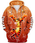 Cheerful Tigger Print Hoodie