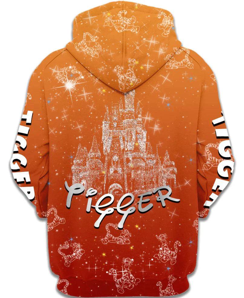 Cheerful Tigger Print Hoodie