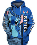 Lilo Stitch Print Hoodie