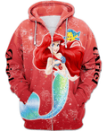 Mermaid Ariel Zip Hoodie