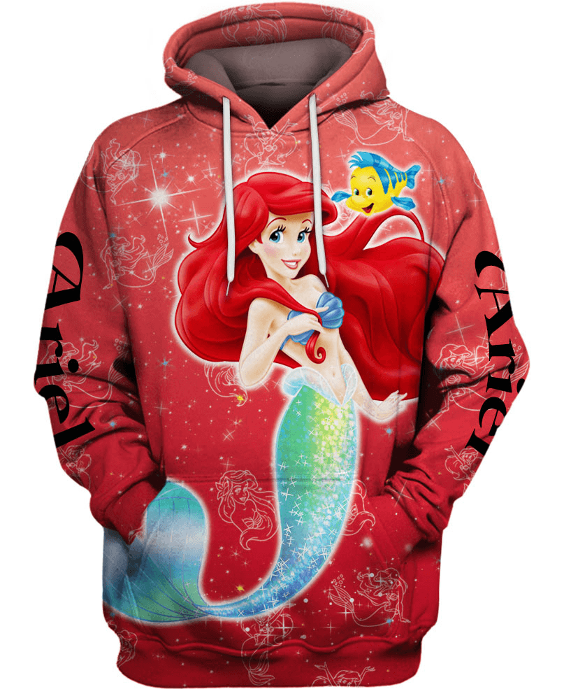 Mermaid Ariel Zip Hoodie