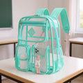 Clear Backpack For School, Heavy Duty PVC Transparent Bookbag For Girls Stadium