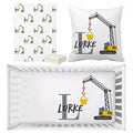 3 Piece Construction Crane Vehicle Bedding Set