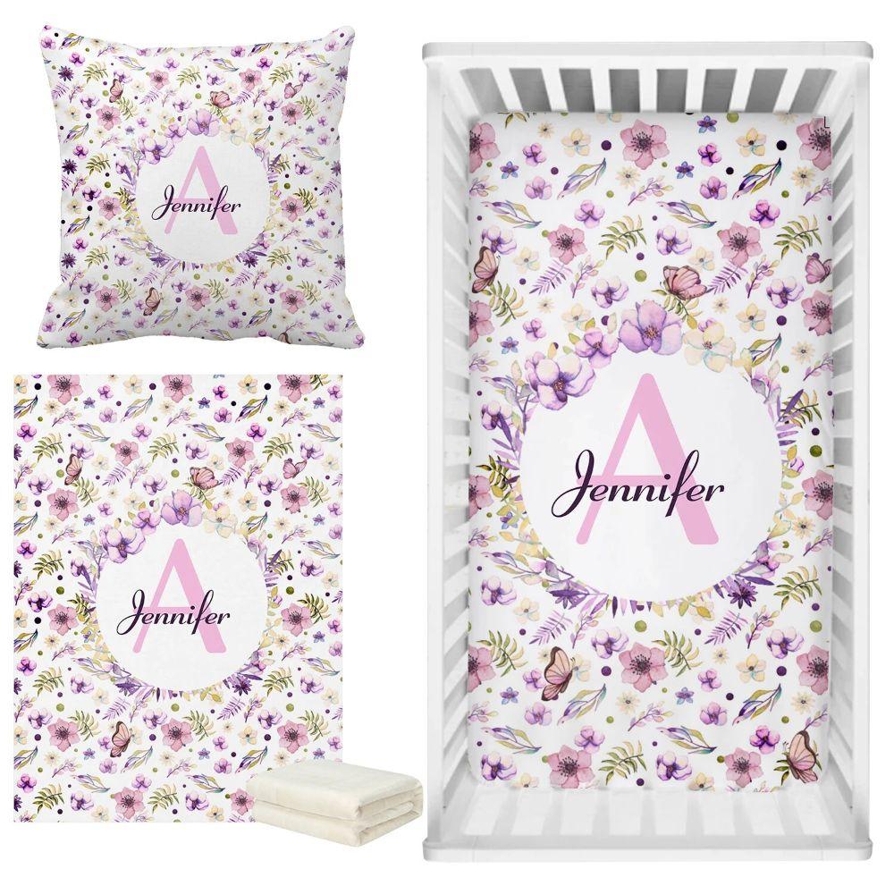 Floral Custom Crib Set