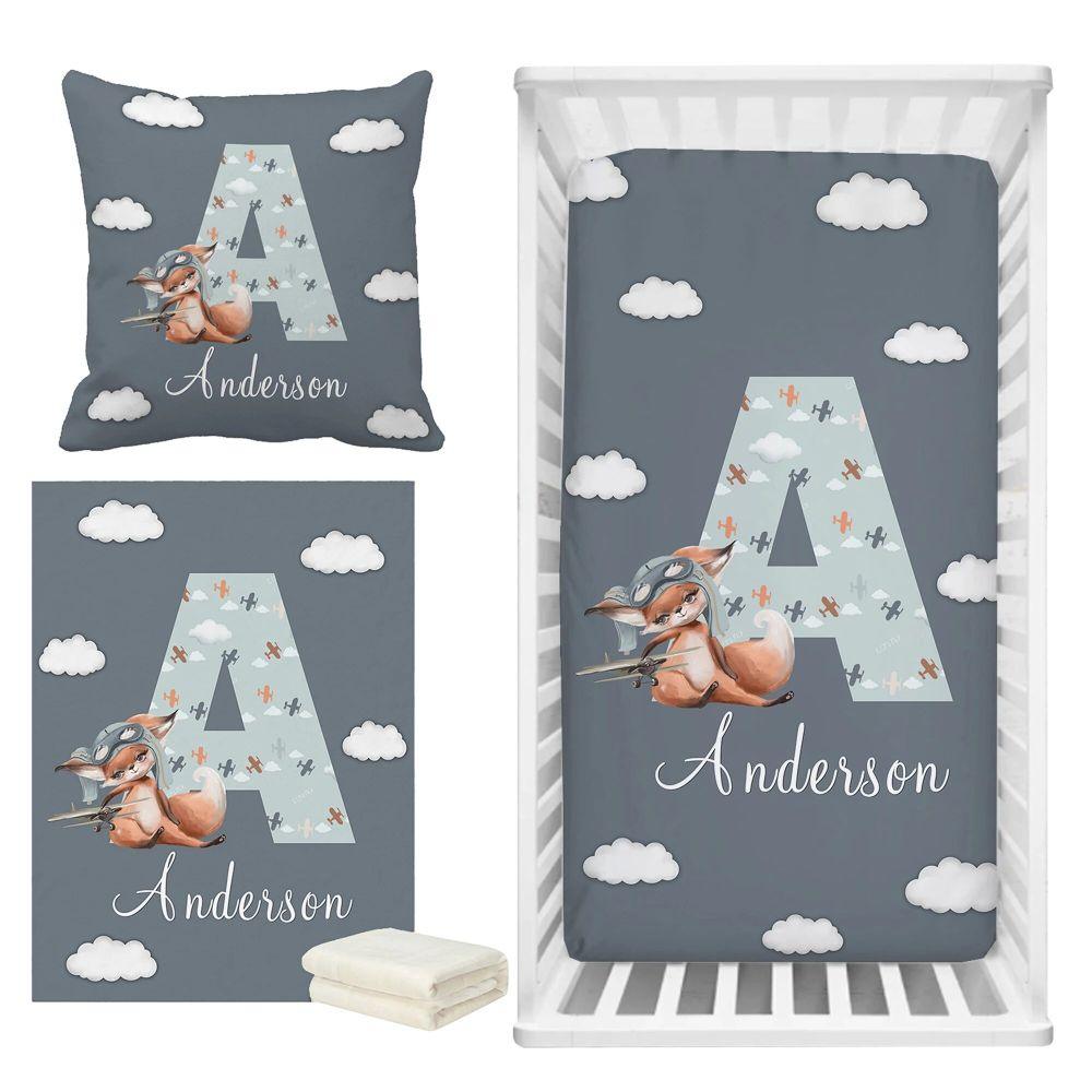 Airplane Baby Crib Bedding