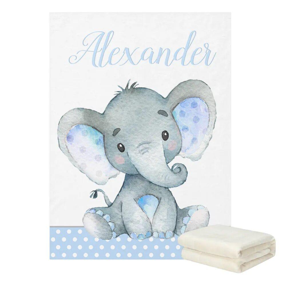 Personalized Elephant Bedding Set