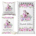 Custom Floral Bunny Bedding
