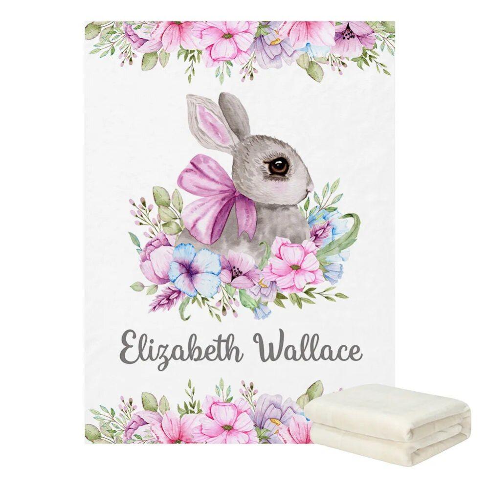 Custom Floral Bunny Bedding