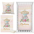 Custom Name Carousel Nursery Bedding Set