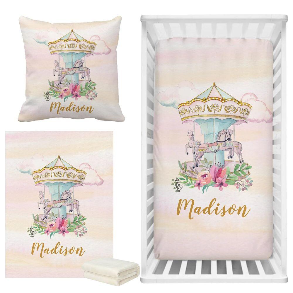 Custom Carousel Bedding Set