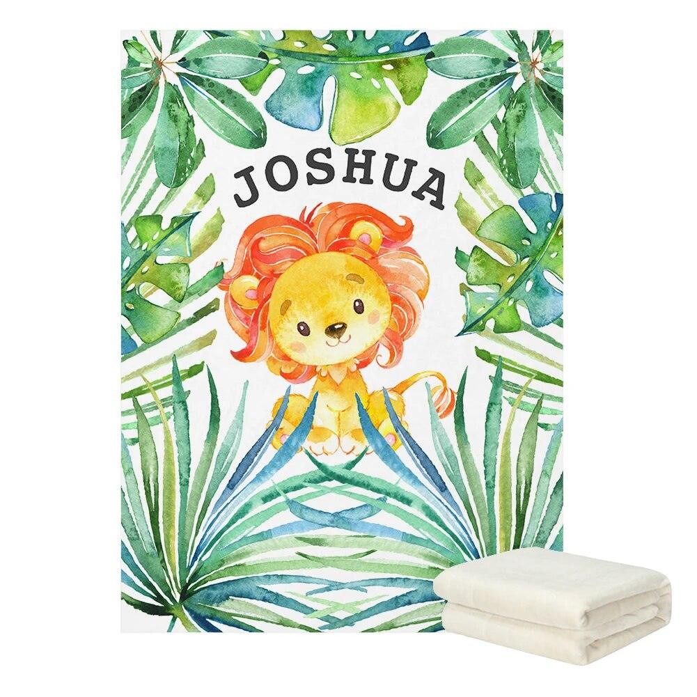 Custom Jungle Animals Blanket