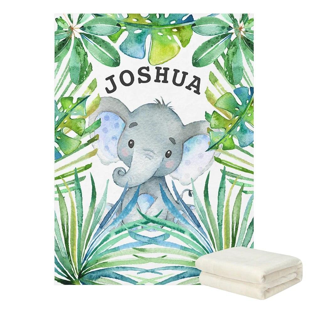 Custom Jungle Animals Blanket